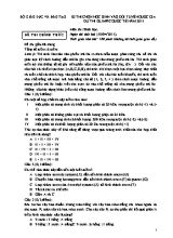Đề thi chính thức chọn học sinh giỏi đội tuyển Quốc gia môn Sinh học - Lần 2 - Năm học 2011